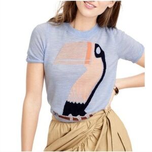 J.Crew Tippi Intarsia Toucan Sweater XS merino